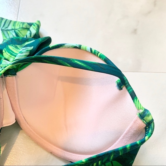 Shade & shore palm leaf green bikini top 34D - Picture 9 of 11